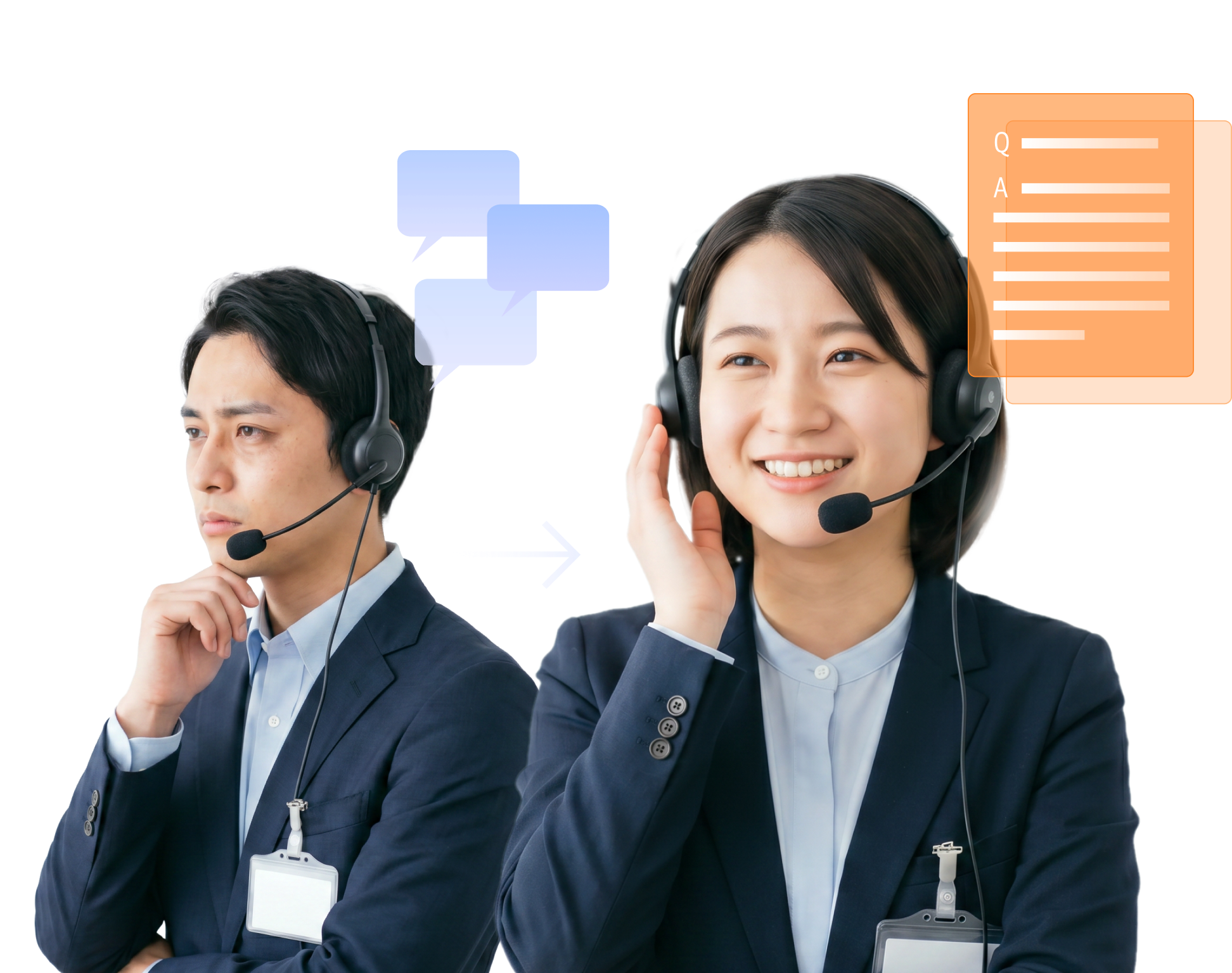 カスタマーサポート担当者の課題が解決された状態